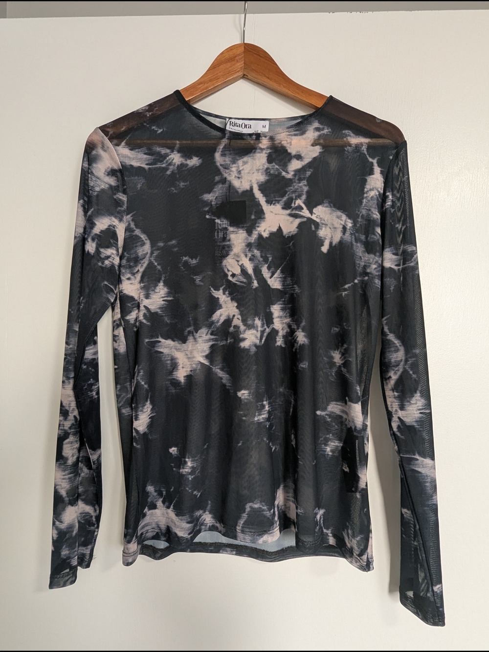 NWT Rita Ora x Primark Printed Sheer Mesh Top - Size M